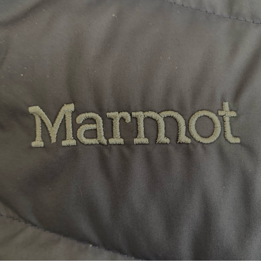 Marmot Women's Montreal Blue Down Puffer Coat Parka with Faux Fur Trim - Picture 7 of 14